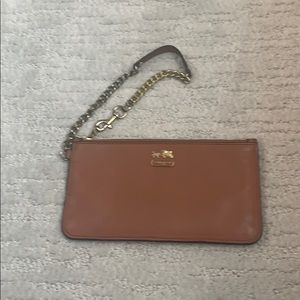 Coach leather wristlet
